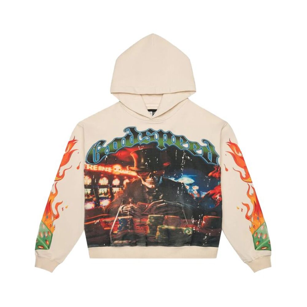 Godspeed Hoodie Life's A Gamble Mens Beige LIFES A GAMBLE-HOODIE